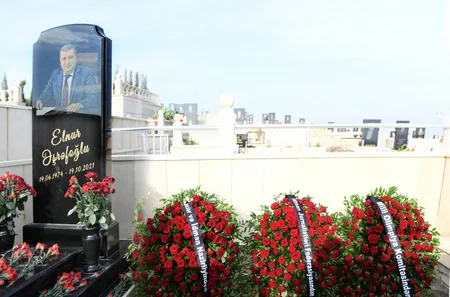 Elnur Əşrəfoğlunun məzarı ziyarət edilib