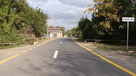 Qazaxda hərəkət hissəsi sıradan çıxmış Qazax-Kosalar avtomobil yolunun tikintisi bitib