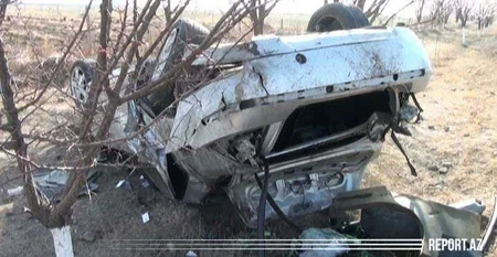 Ağstafada avtomobil aşdı, xəsarət alan var - FOTO