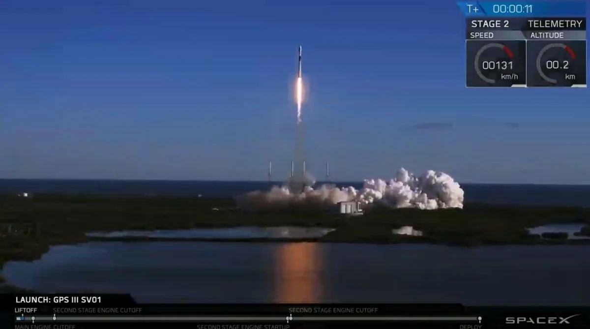 Во Флориде стартовала ракета Falcon 9 с новейшим спутником GPS для армии США