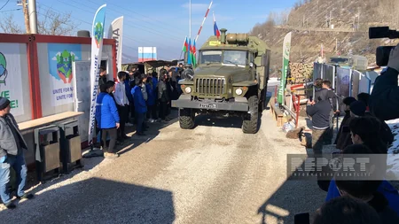 Total of 36 vehicles of peacekeepers move freely through Khankandi-Lachin road