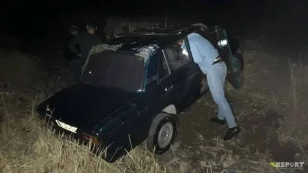 В Товузе перевернулся автомобиль, есть пострадавший