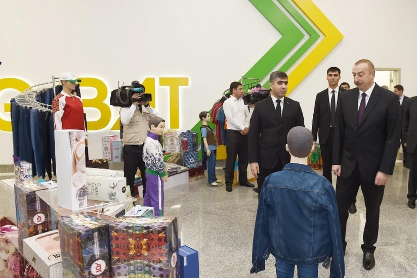 President Ilham Aliyev views Ashgabat Olympic Complex