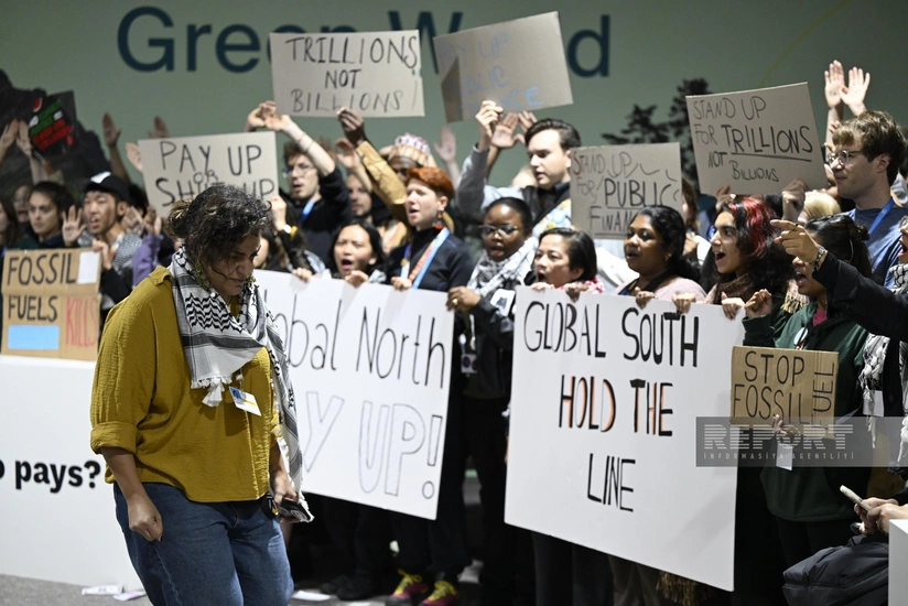 Climate activists held protest rally at COP29