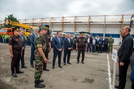 Şəmkirdə Ərazi mülki müdafiə qüvvələri ilə xəbərdarlıq və toplanış üzrə mülki müdafiə məşqi keçirilib