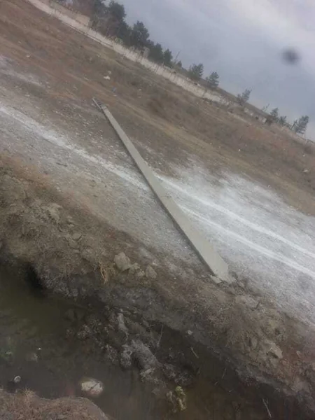 Güclü külək Ağdamın bir neçə kəndini işıqsız qoydu - FOTO