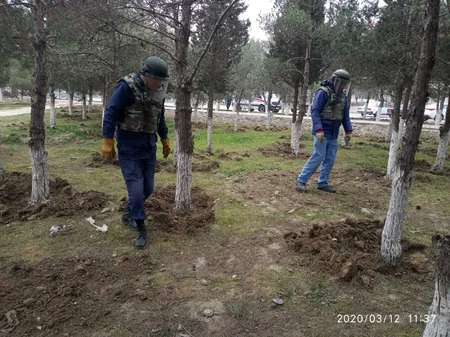 Sumqayıtda parkda xeyli sayda güllə tapıldı