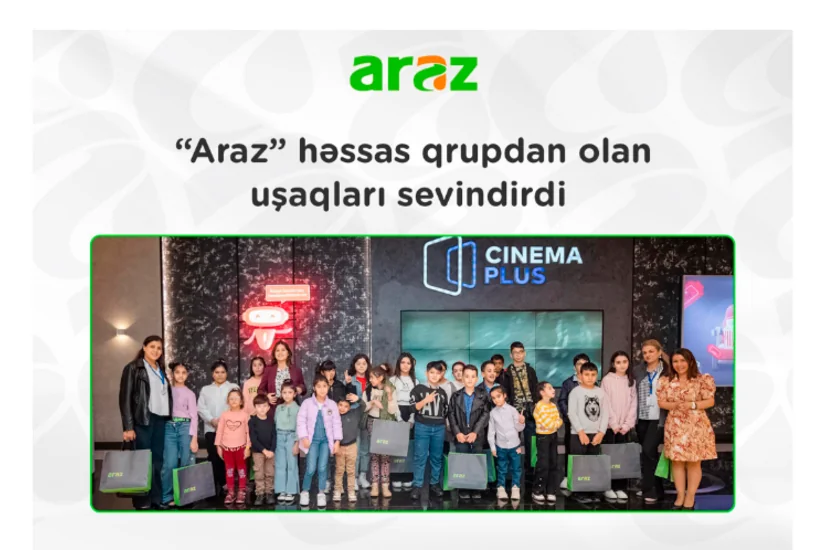 “Araz” supermarketlər şəbəkəsi Zəfər Günü münasibətilə həssas qrupdan olan uşaqları sevindirib