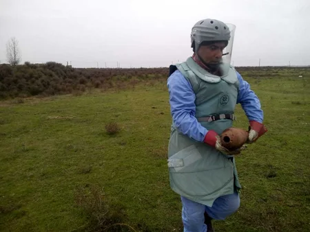 Ağcabədidə minaatan mərmisi tapılıb