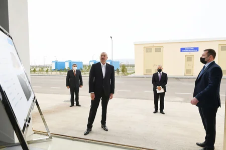Prezident Hacıqabul Sənaye Məhəlləsinin açılışında iştirak edib - YENİLƏNİB