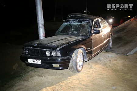 Водитель BMW оставил без света целый городок на Абшероне - ФОТО