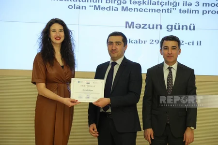 “Media Menecmenti” təlim proqramının bağlanış mərasimi keçirilib
