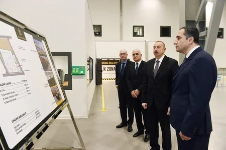 Prezident Sumqayıt Kimya Sənaye Parkında tütün məmulatları istehsalı fabrikinin açılışında iştirak edib