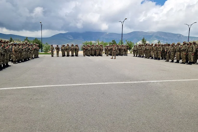 Azərbaycan MN: Hərbi vəzifəlilərin təlim toplanışı davam edir
