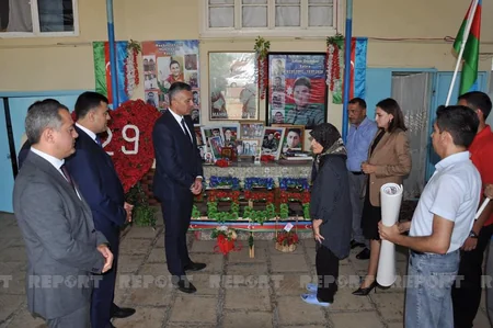 Biləsuvarda Tovuz döyüşlərinin şəhidinin ildönümü keçirilib 