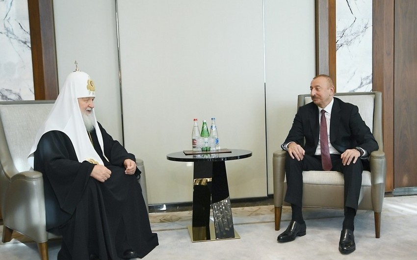 Moskvanın və bütün Rusiyanın patriarxı Prezident İlham Əliyevi təbrik edib