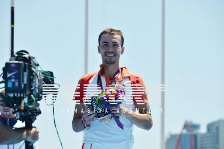 Prince of Monaco, Prince Albert II awards Azerbaijani triathlon athlete at the I European Games
