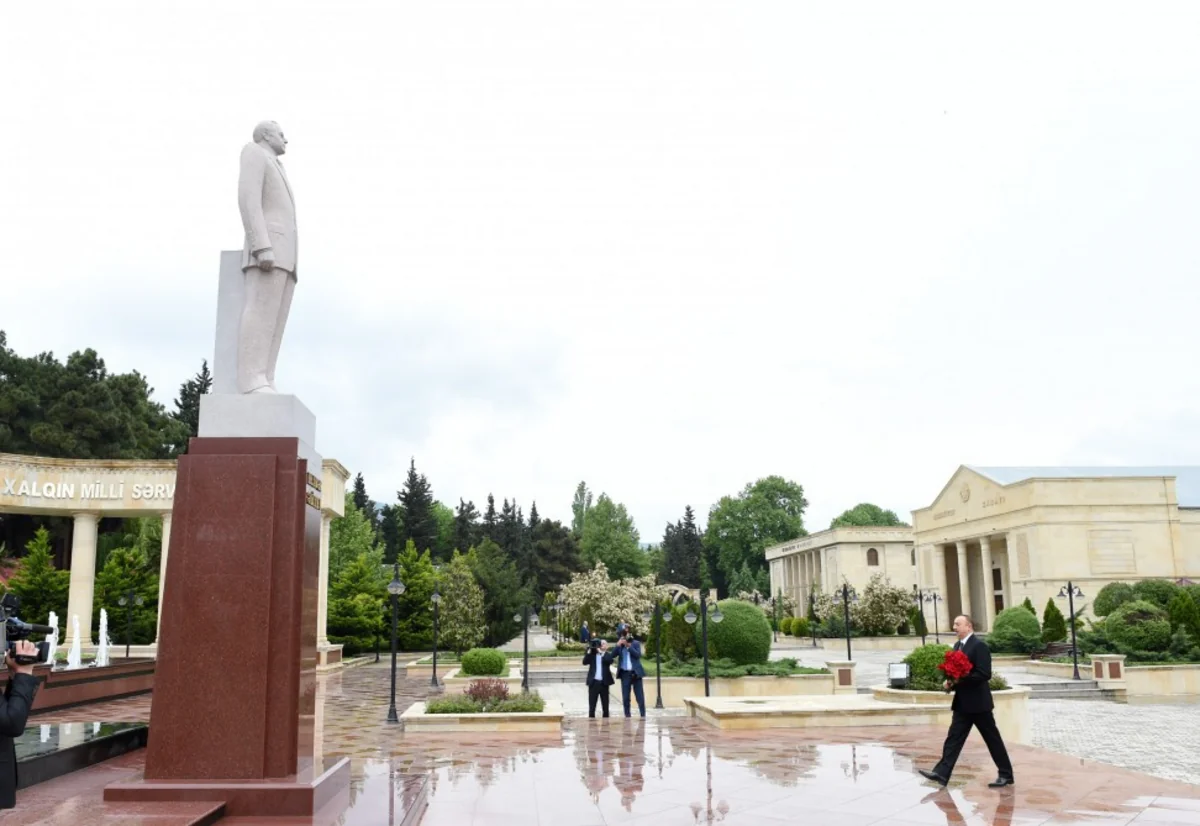 President Ilham Aliyev arrived in Aghsu district for a visit