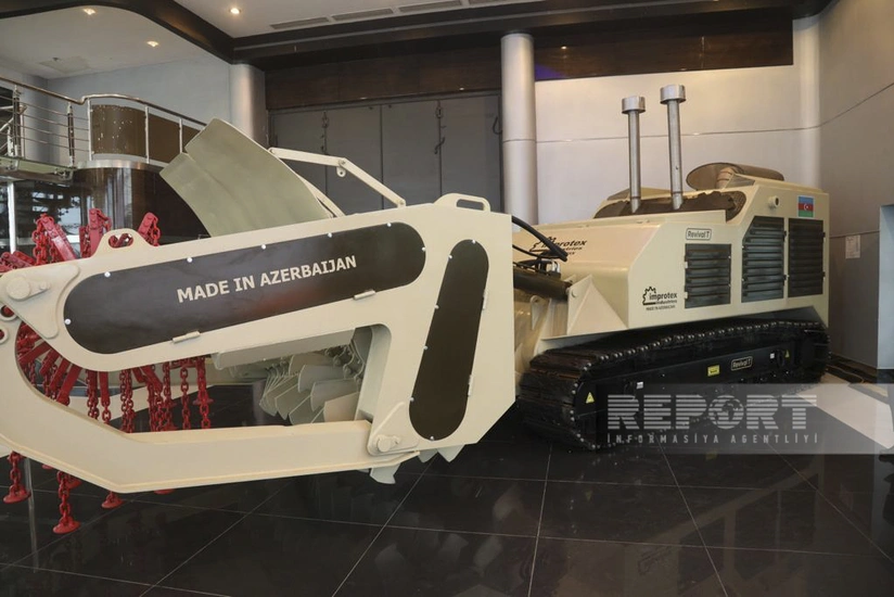 Azərbaycan istehsalı olan minatəmizləmə maşını ANAMA-ya təqdim edilib