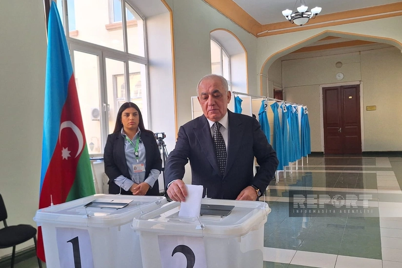 Azerbaijan's prime minister votes in presidential elections