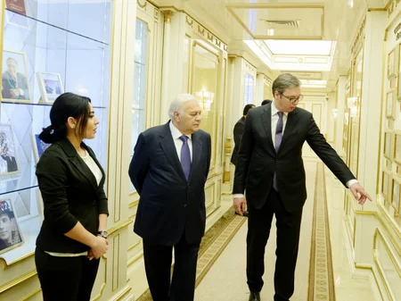 Oqtay Əsədov Serbiya Prezidenti ilə görüşüb