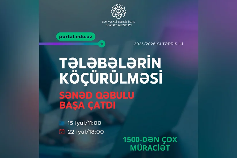 Tələbələrin köçürülməsi üzrə elektron sənəd qəbulu başa çatıb