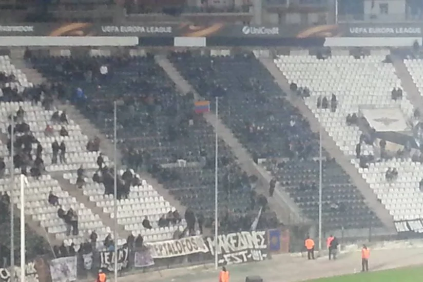 Yunan azarkeşlər PAOK - Qarabağ oyunu öncəsi təxribata əl atıblar - FOTO
