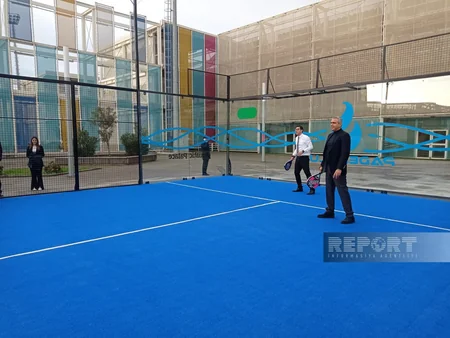 Su İdman Sarayında padel tennis kortunun açılışı olub