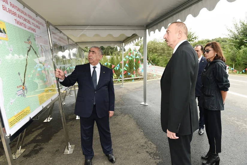 President Ilham Aliyev opened Hirkan-Dashtatuk-Bilasar highway after major overhaul