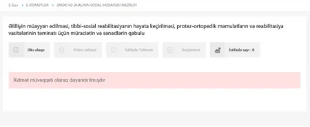 ​Əmək və Əhalinin Sosial Müdafiəsi Nazirliyinin elektron xidmətlərinin əksəriyyəti fəaliyyətini dondurub