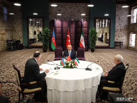 İstanbulda Türkiyə, Azərbaycan və İran xarici işlər nazirlərinin üçtərəfli görüşü keçirilib - VİDEO