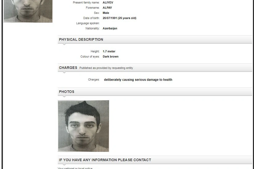 Azerbaijan declares one more person wanted via Interpol red notice