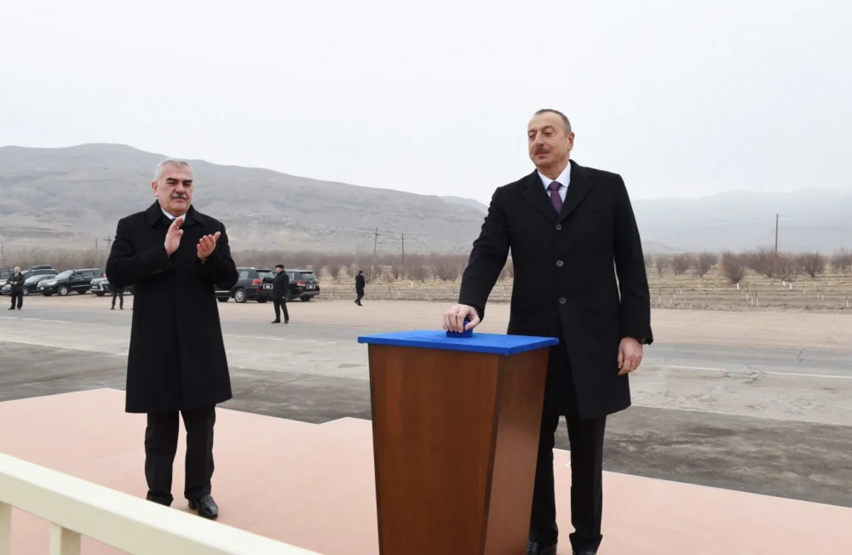 Prezident İlham Əliyev Ordubad Su Elektrik Stansiyasının təməlqoyma mərasimində iştirak edib