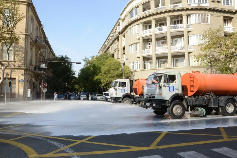 Bakının küçələri yenidən dezinfeksiya edildi
