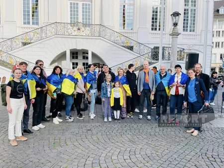 Ukrayna qaçqınları Almaniyada aksiya keçiriblər