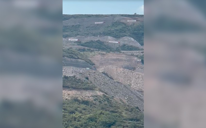 Convoy with “aid” waiting at Lachin checkpoint returning to Armenia