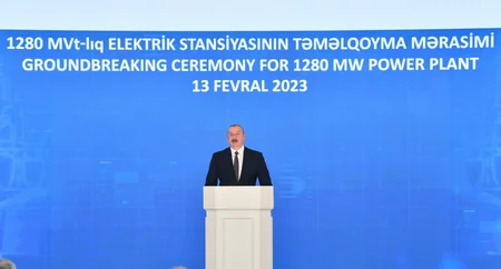 Groundbreaking ceremony held for 1,280-MW thermal power plant, largest in Azerbaijan's independence period - UPDATED