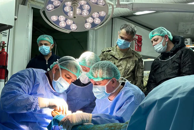Experienced medical personnel of Azerbaijan Army continue their activities in Kahramanmaras