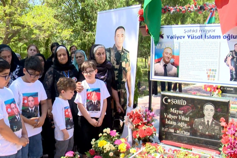 Şəhid mayor Vüsal Vəliyevin doğum günündə xatirəsi anılıb