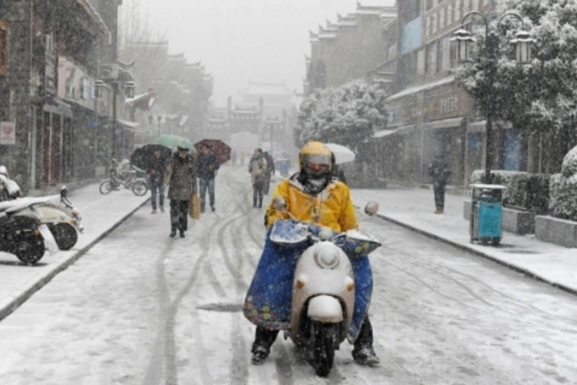 Çində güclü qar yağması nəticəsində 13 nəfər ölüb