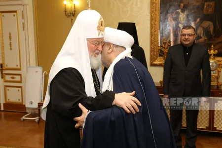 Allahşükür Paşazadə Moskvanın və bütün Rusiyanın Patriarxı ilə görüşüb