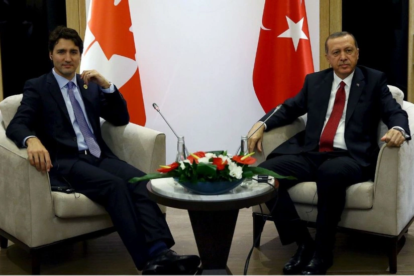 Ərdoğan Kanadanın baş naziri ilə Ermənistanın işğalı barədə danışıb