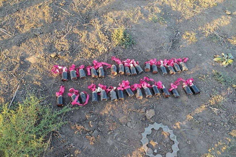 Fragments of ballistic missile fired by Armenia at Mingachevir