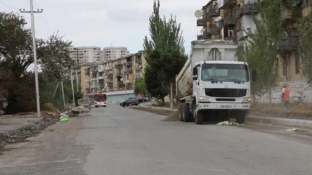 Bakının Cavanşir küçəsi təmir edilir