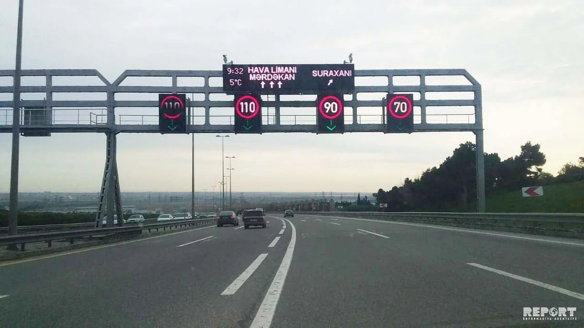 Heydər Əliyev prospektində sürət həddi endirilib  - FOTO