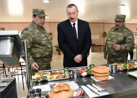 Commander-in-Chief Ilham Aliyev views military unit in Tartar district