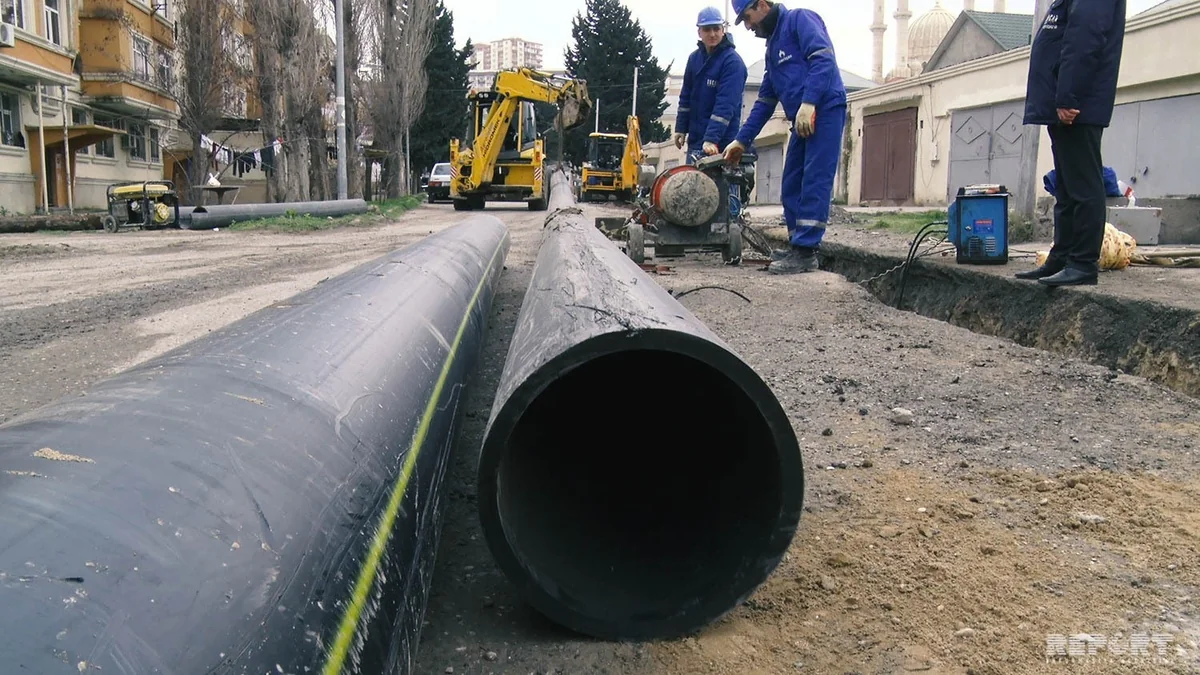Bakının Binəqədi rayonunda qaz xətləri təmir edilir - VİDEOREPORTAJ