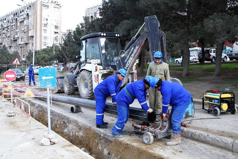 Bakının Yeni Günəşli qəsəbəsinin qaz kəmərləri əsaslı təmir edilir