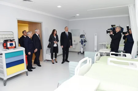 Azərbaycan Prezidenti Zərdab Rayon Mərkəzi Xəstəxanasında yaradılan şəraitlə tanış olub