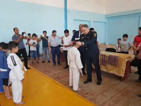 Goranboyda Azərbaycan polisinin 100 illiyinə həsr olunan cüdo üzrə yarış keçirilib - FOTO